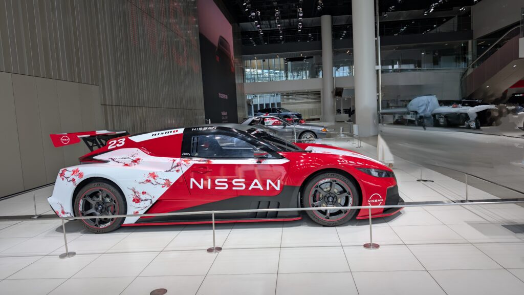 Nissan car in Yokohama showroom