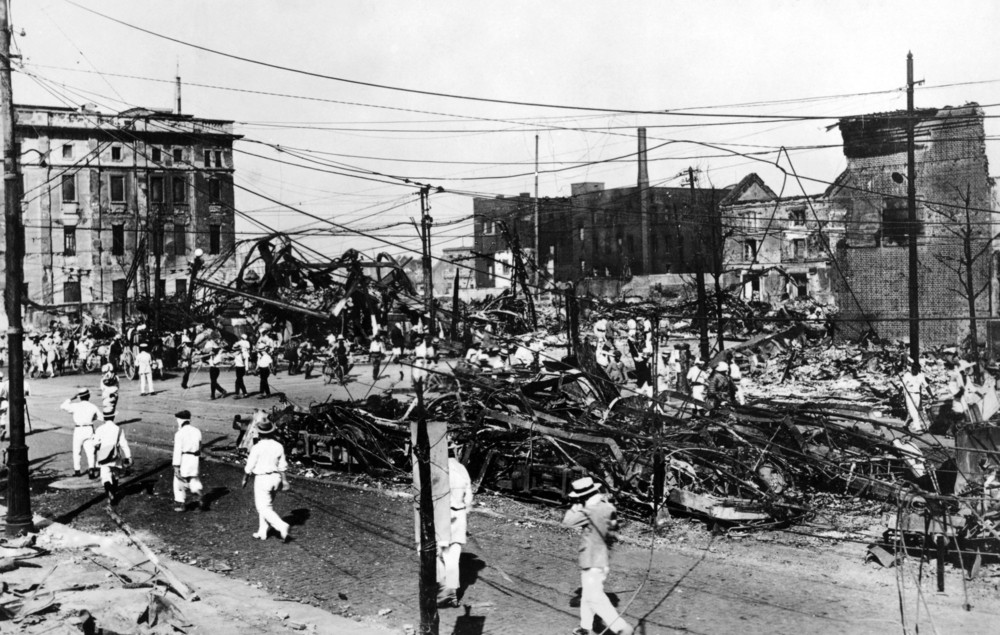 a photo of the scene the 1923 Great Kanto Earthquake