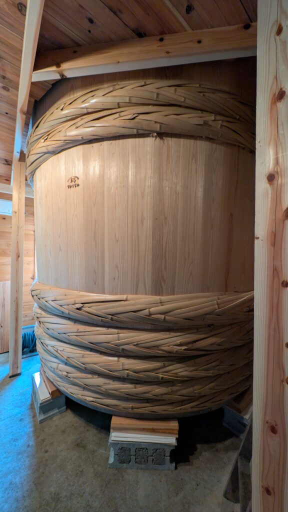 Wooden barrel for trasitional soy sauce making